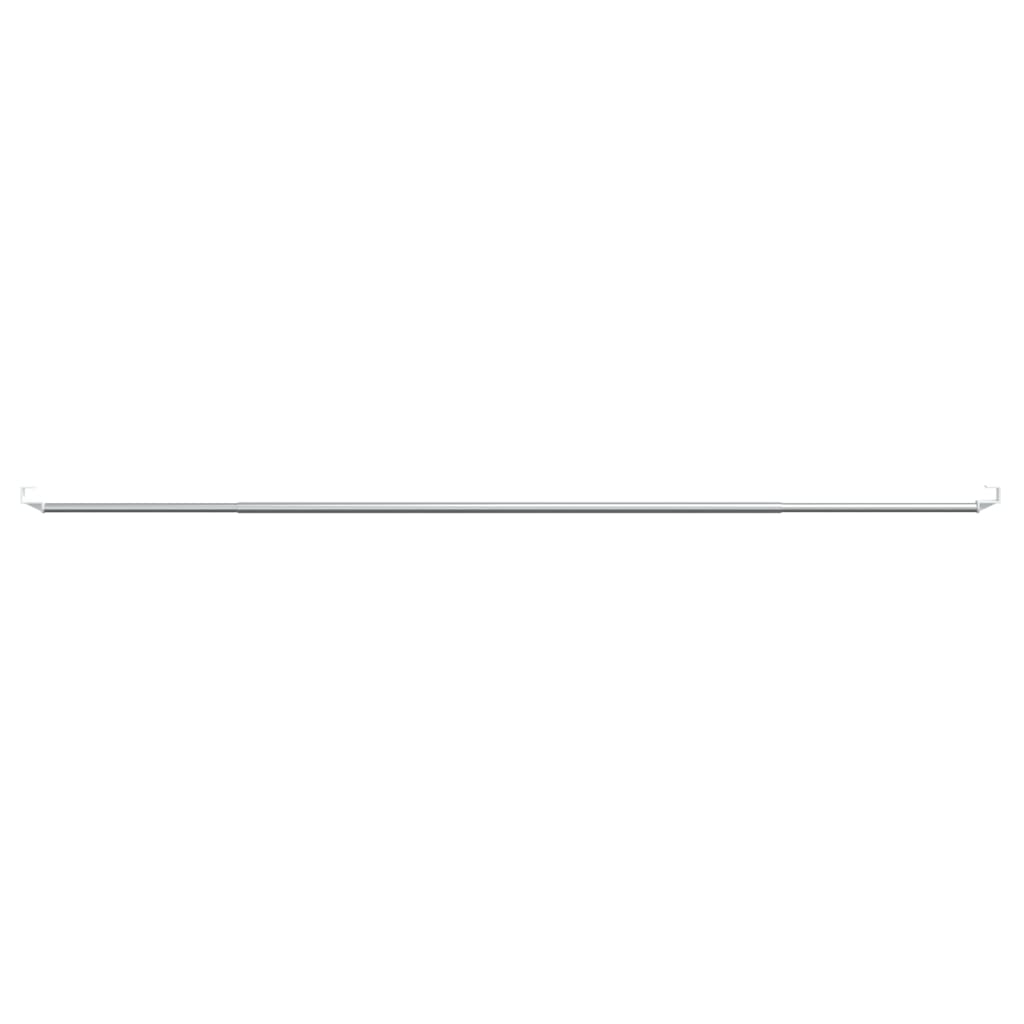 Curtain Rails 2 pcs White and Silver 90-130 cm Aluminium